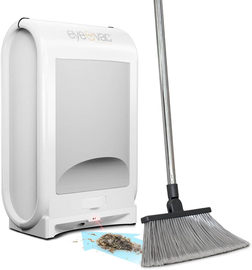 Pro Touchless Vacuum Automatic Dustpan   Ultra Fast   Powerful   Great for Sweeping Salon Pet Hair Food Dirt Kitchen, Corded Canister Vacuum, Bagless, Automatic Sensors, 1400 Watt (White)
