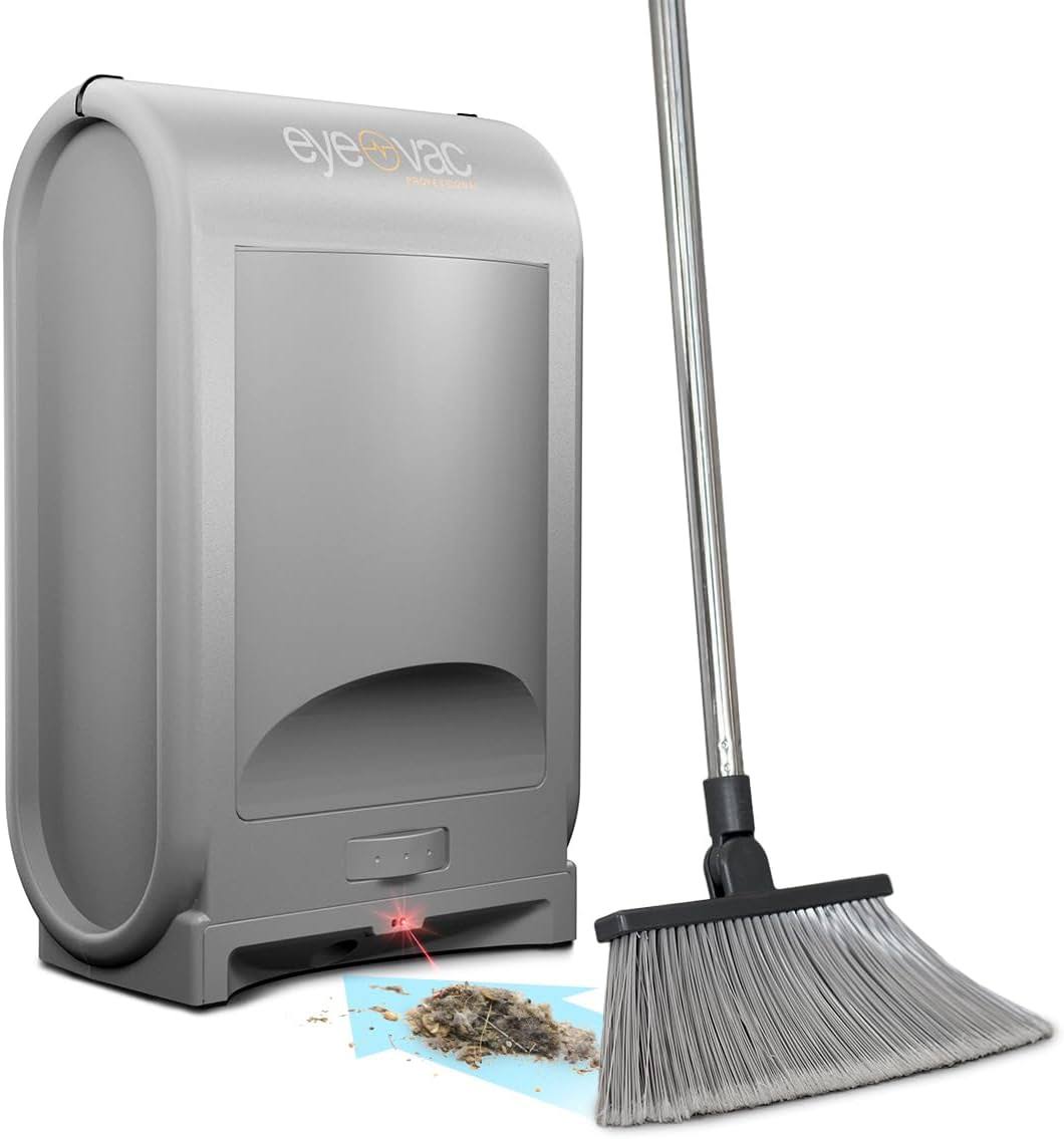 Pro Touchless Vacuum Automatic Dustpan   Ultra Fast   Powerful   Great for Sweeping Salon Pet Hair Food Dirt Kitchen, Corded Canister Vacuum, Bagless, Automatic Sensors, 1400 Watt (Silver)