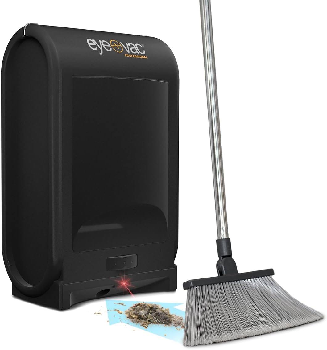 Pro Touchless Vacuum Automatic Dustpan   Ultra Fast   Powerful   Great for Sweeping Salon Pet Hair Food Dirt Kitchen, Corded Canister Vacuum, Bagless, Automatic Sensors, 1400 Watt (Black)