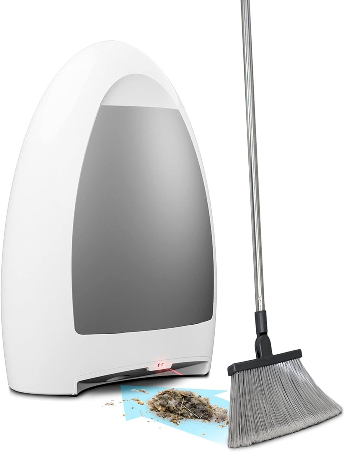Home Touchless Vacuum Automatic Dustpan   Great for Sweeping Pet Hair Food Dirt Kitchen   Ultra Fast   Powerful, Corded Canister Vacuum, Bagless, Automatic Sensors, 1000 Watt (White)