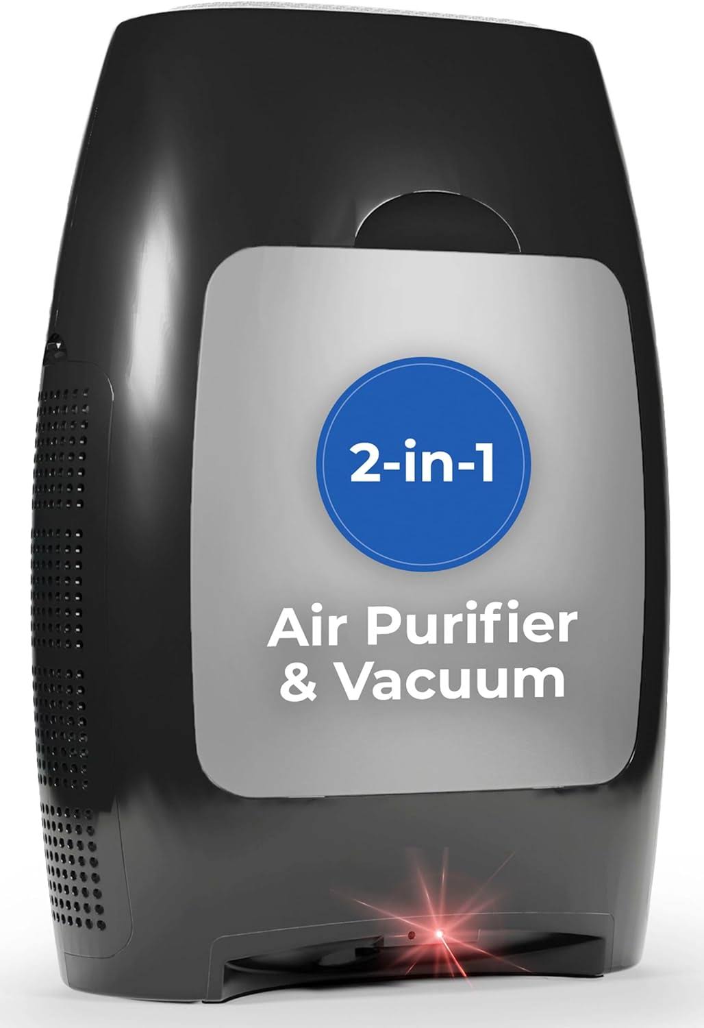 Home Air 2-in-1 HEPA Air Purifier   Touchless Vacuum Automatic Dustpan   Ultra Fast   Powerful   Covers 600 Sq ft   Corded Canister Vacuum, Bagless, Automatic Sensors, 1000 Watt (Black)