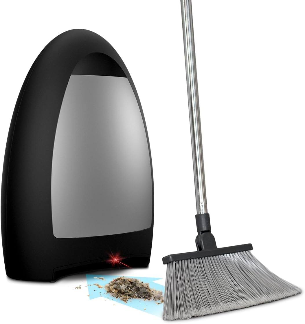Home Touchless Vacuum Automatic Dustpan   Great for Sweeping Pet Hair Food Dirt Kitchen   Fast   Powerful, Corded Canister Vacuum, Bagless, Automatic Sensors, 1000 Watt (Matte Black)