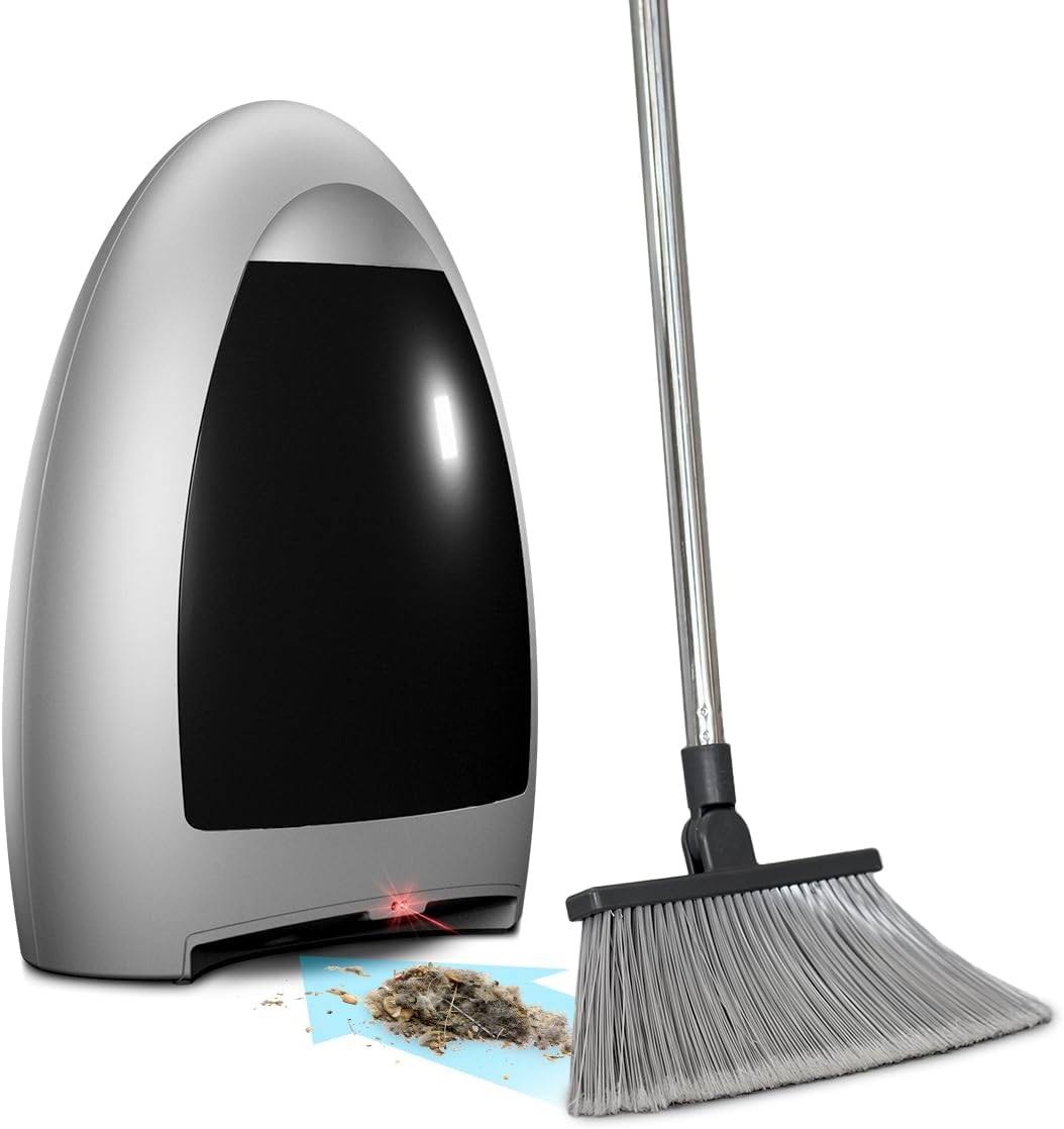 Home Touchless Vacuum Automatic Dustpan   Great for Sweeping Pet Hair Food Dirt Kitchen   Fast   Powerful, Corded Canister Vacuum, Bagless, Automatic Sensors, 1000 Watt (Silver)