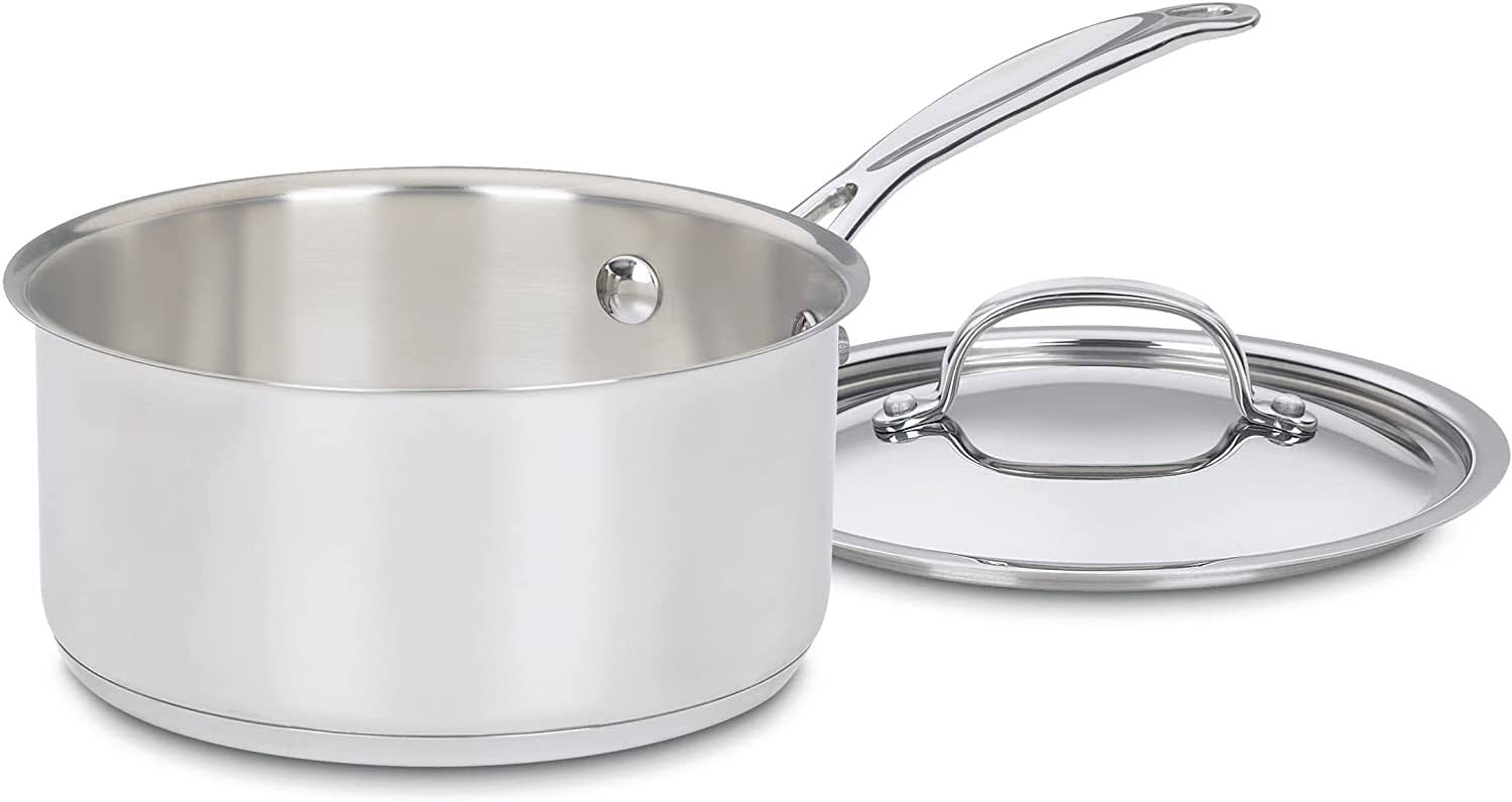719-18 2-Piece  7.5-in Stainless Steel Cooking Pan with Lid(s) Included