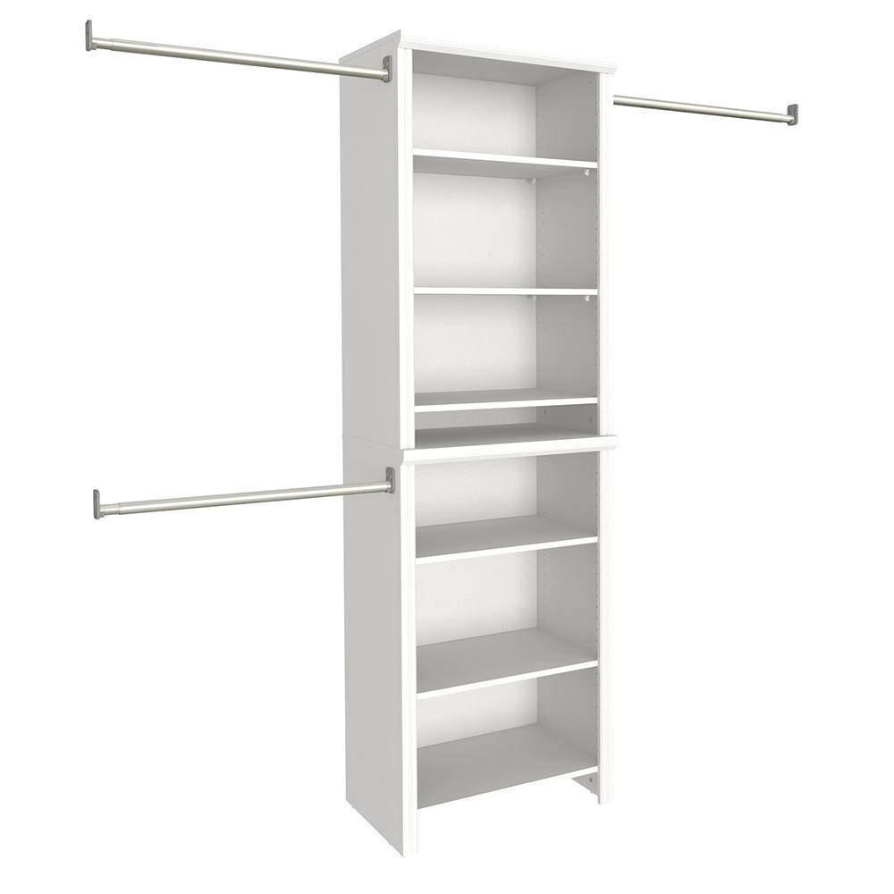 14865 Impressions Standard 60 in. W   120 in. W White Wood Closet System