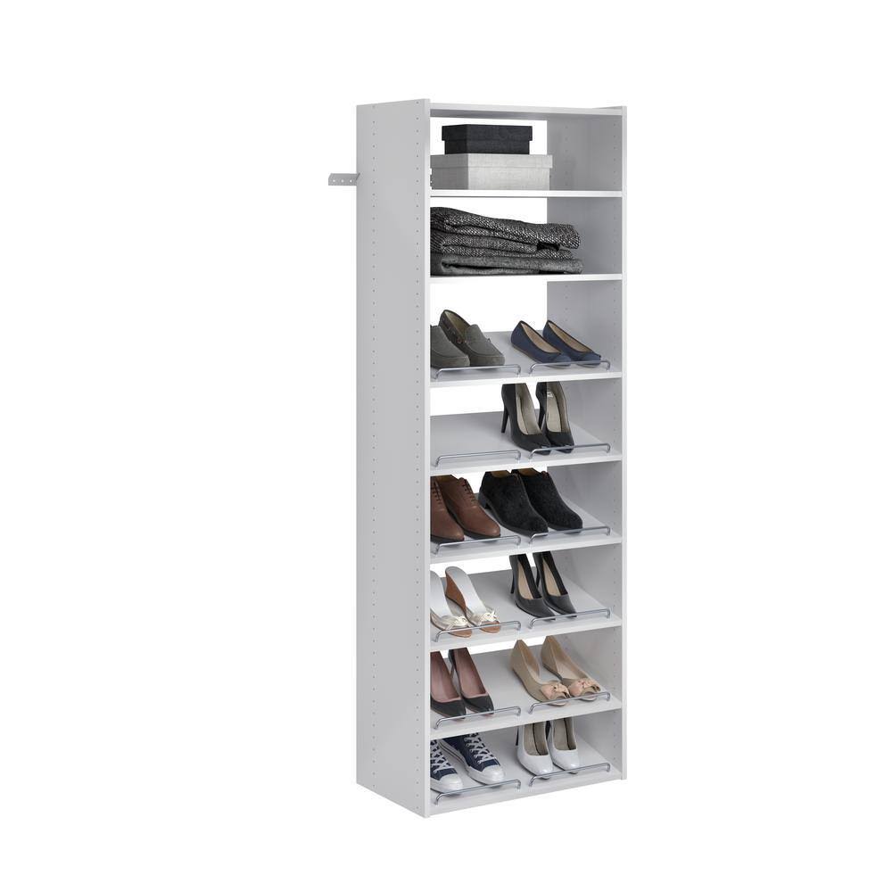 WH28 Essential Shoe 25 in. W Classic White Wood Closet Tower