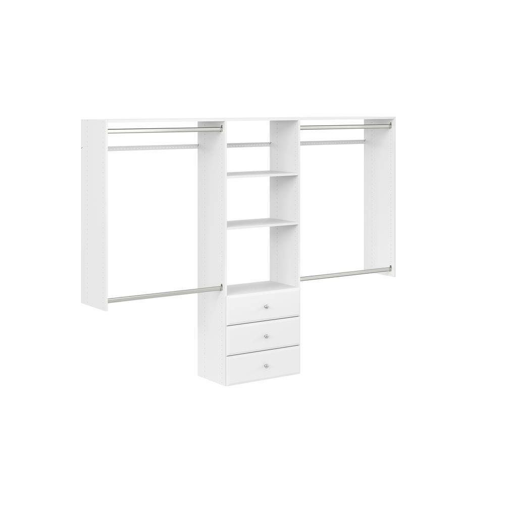 WH55 Premium 60 in. W   96 in. W White Wood Closet System