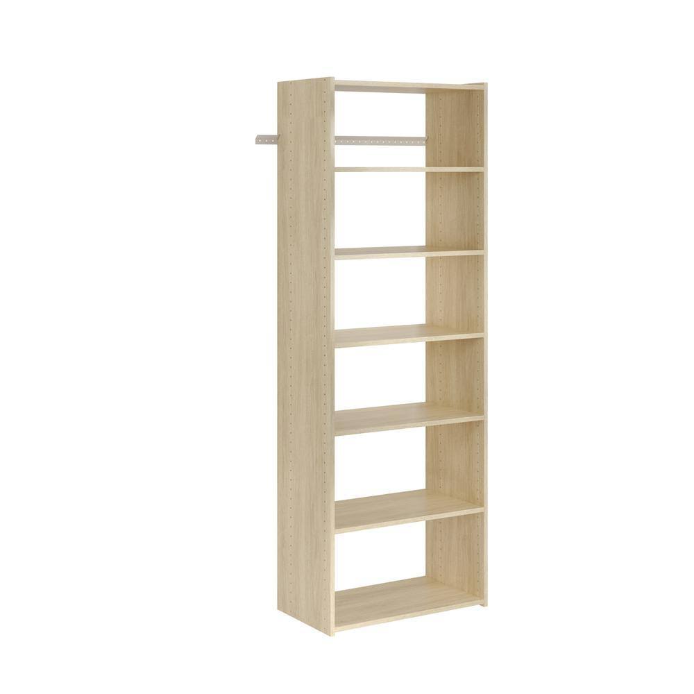 HG29 Essential Shelf 25.125 in. W Harvest Grain Wood Tower Closet System