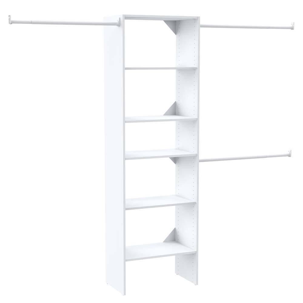 5702900 Selectives 60 in. W   120 in. W White Wood Closet System