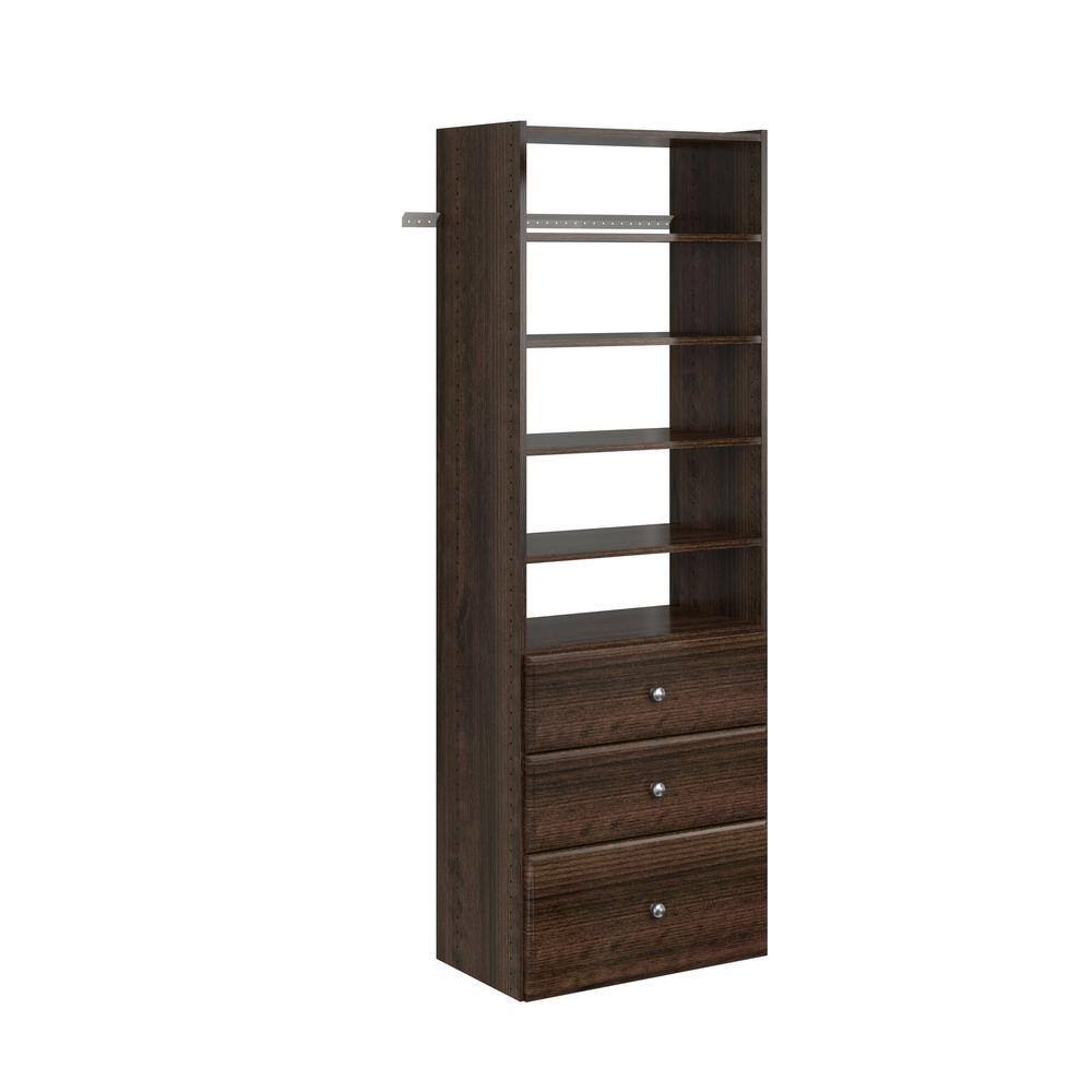 TR30 Premier 25 in. W Espresso Wood Closet Tower