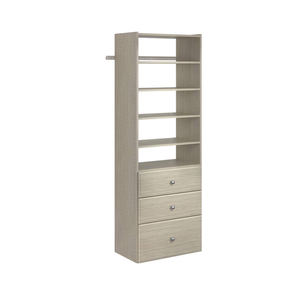 GR30 Premier 25 in. W Rustic Grey Wood Closet Tower