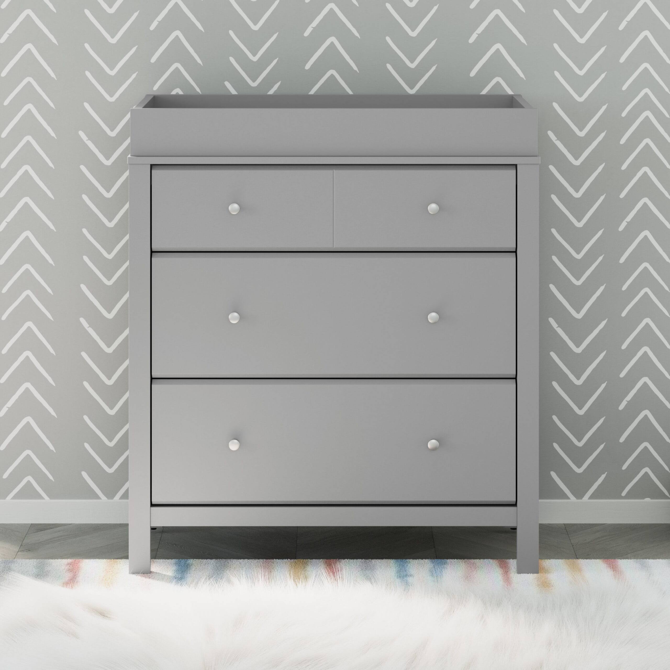Horizon 3 Drawer Modern Changing Dresser Pebble Gray