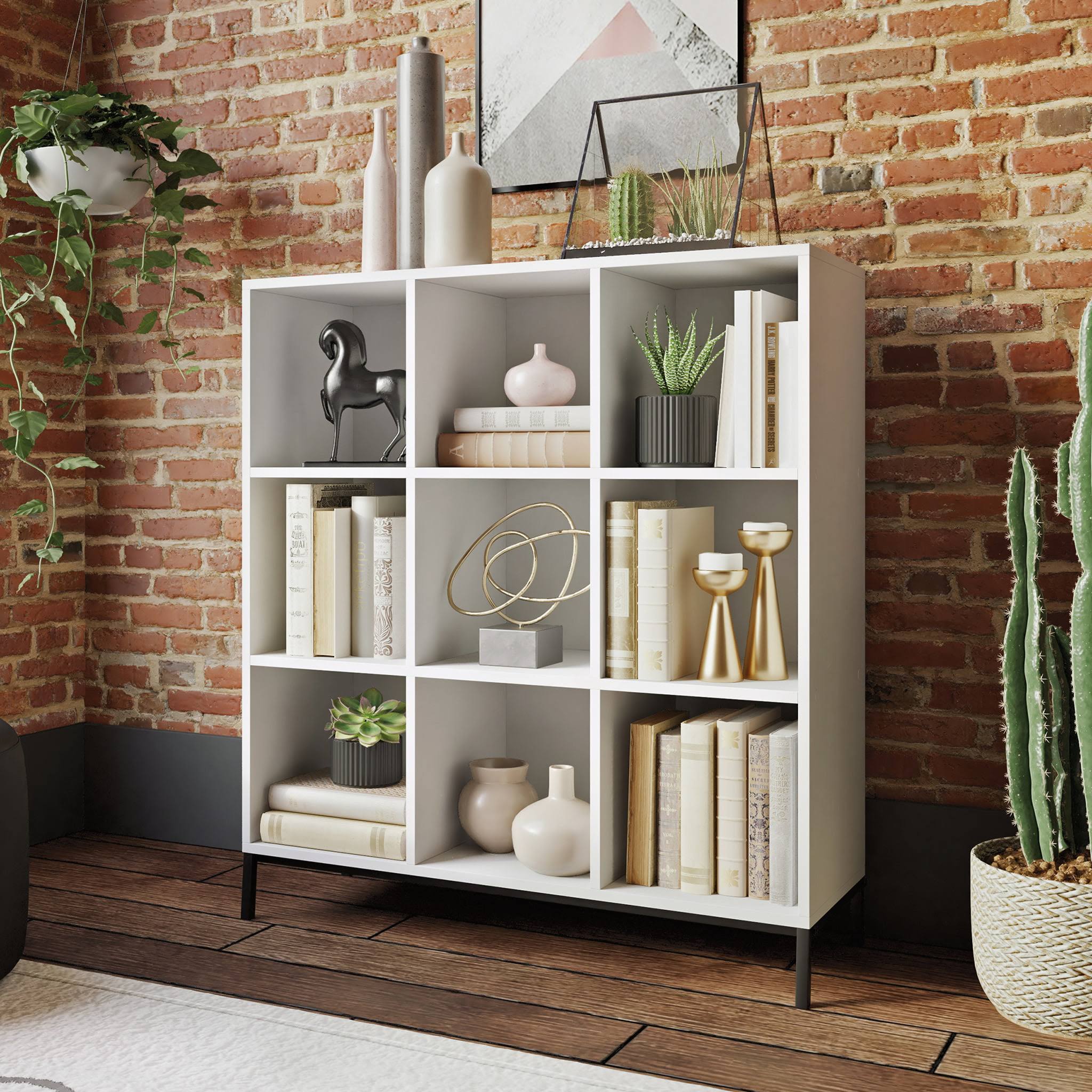 Curiod 9-Cube Organizer, White Finish