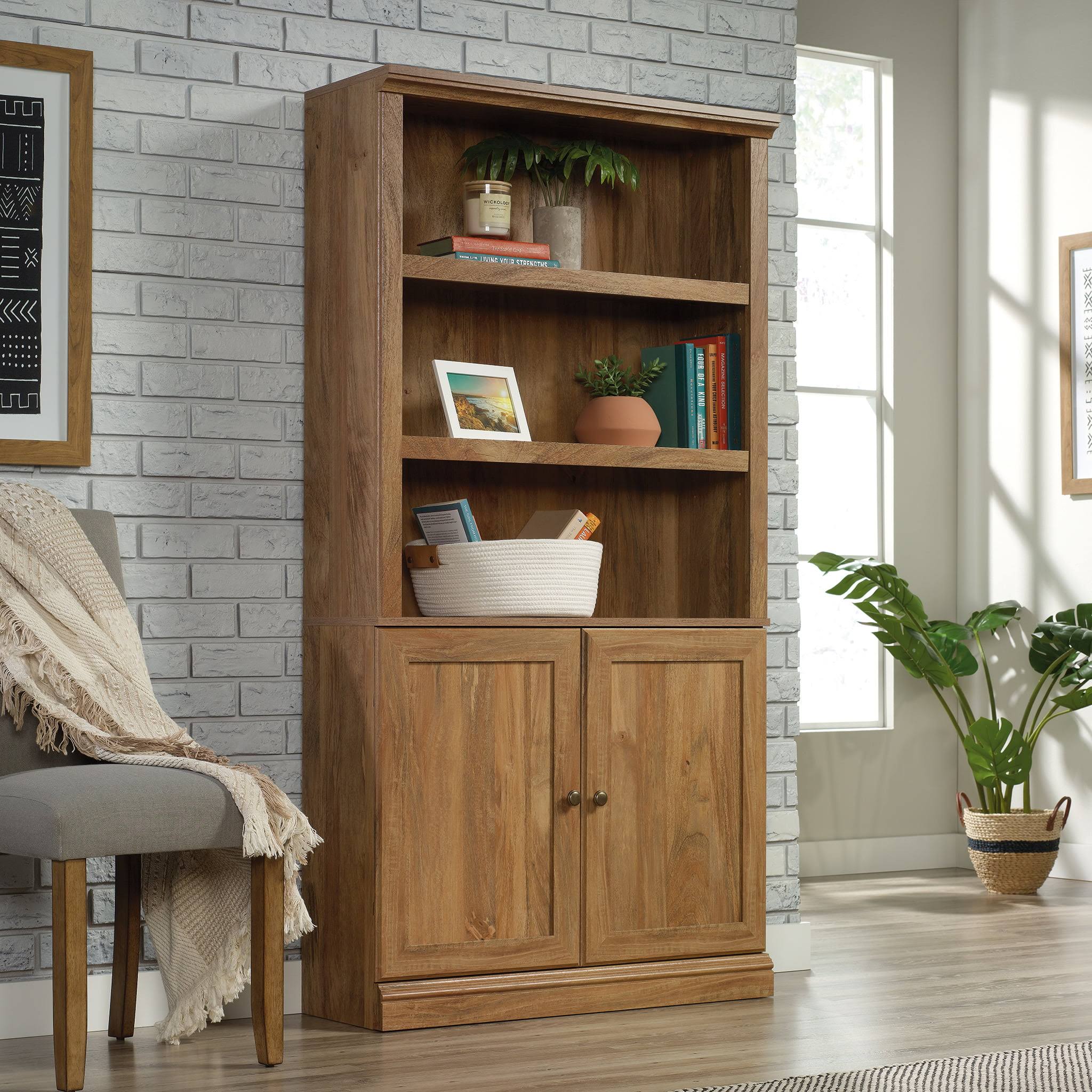 5-Shelf Bookcase with 2 Doors, Sindoori Mango Finish