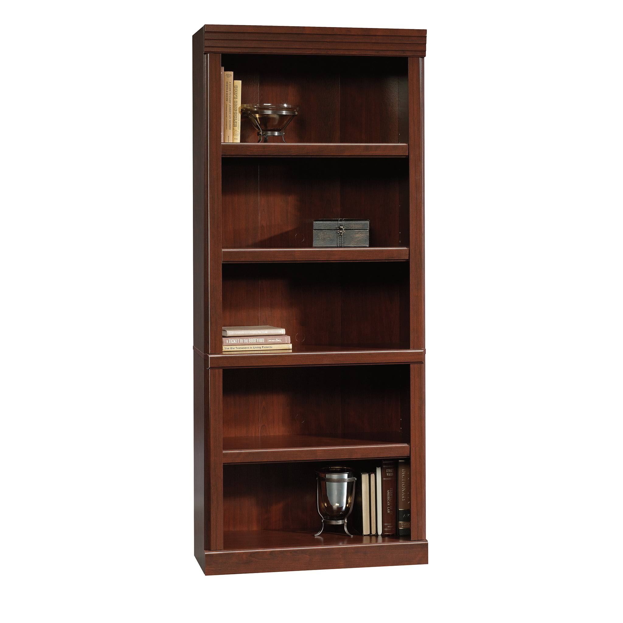 Heritage Hill 5 Shelf Library Bookcase, Classic Cherry Finish