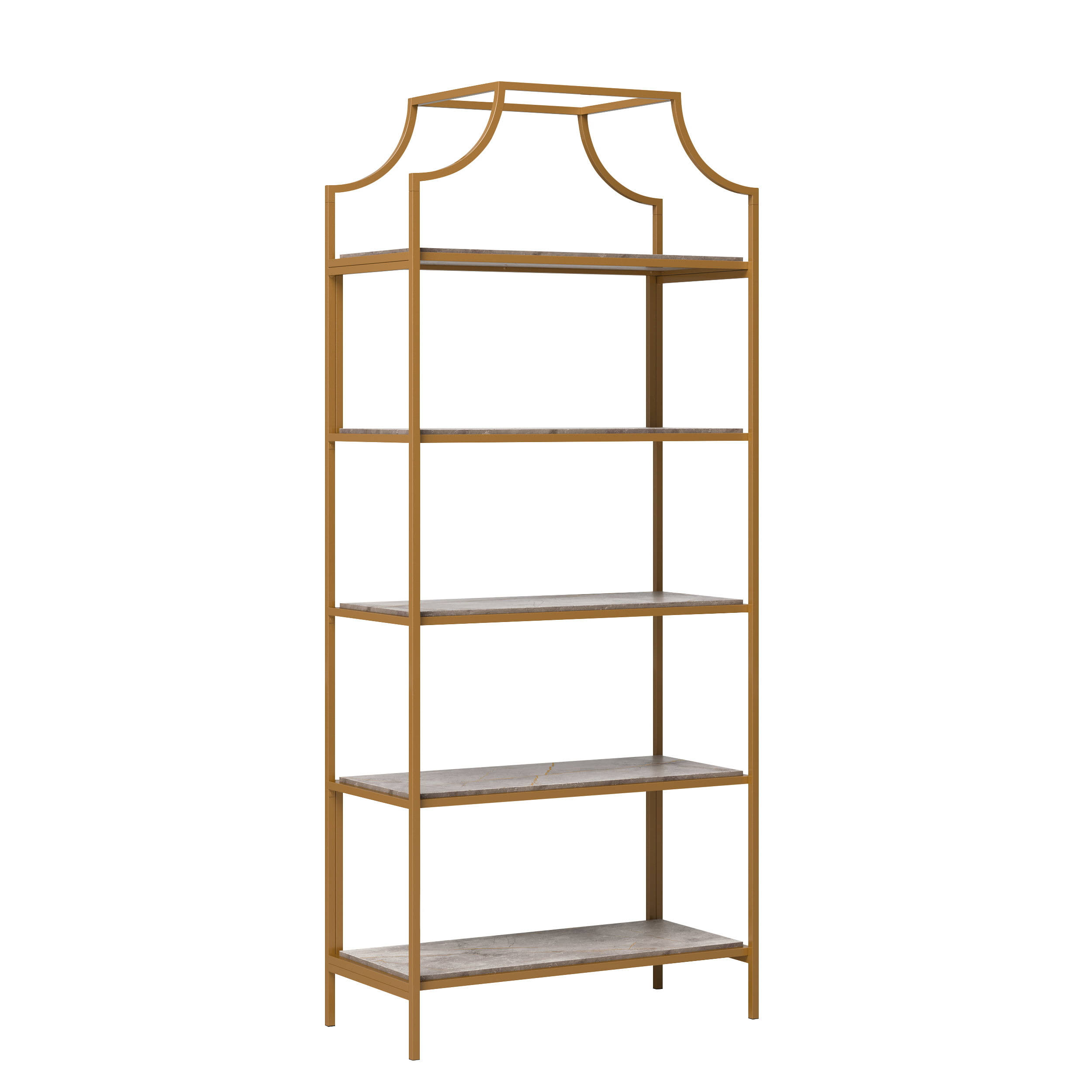 428207 International Lux Bookcase   Deco Stone Finish