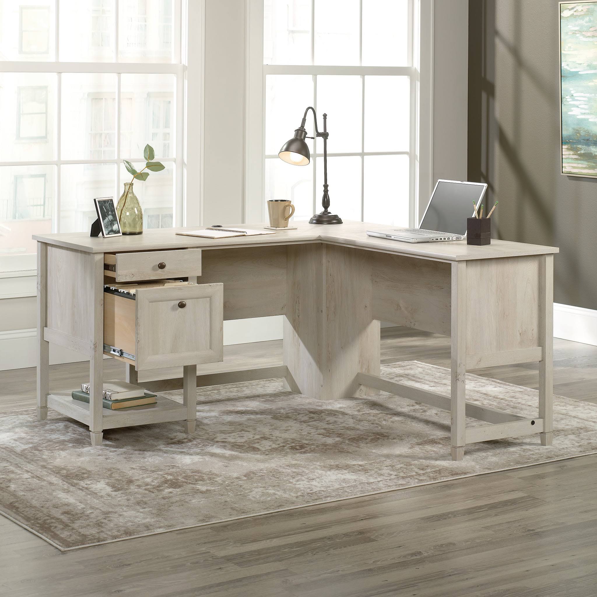 426500 Edge Water L-Desk, Chalked Chestnut Finish