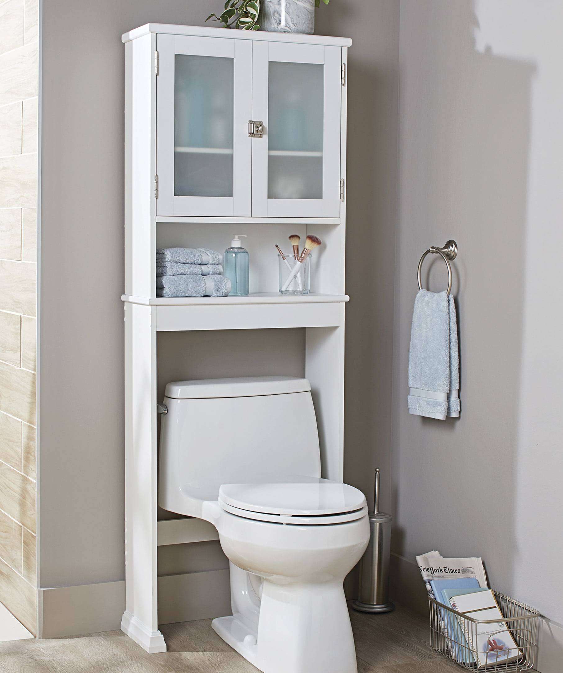 White 24.62 in. W Bathroom Space Saver, 3 Tiers, Over the Toilet Storage Cabinet,    Gardens