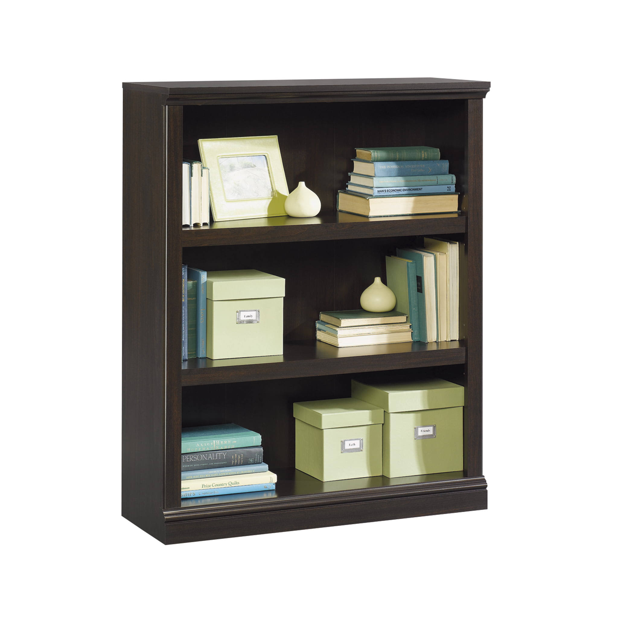 Select 3-Shelf Bookcase, Jamocha Wood Finish