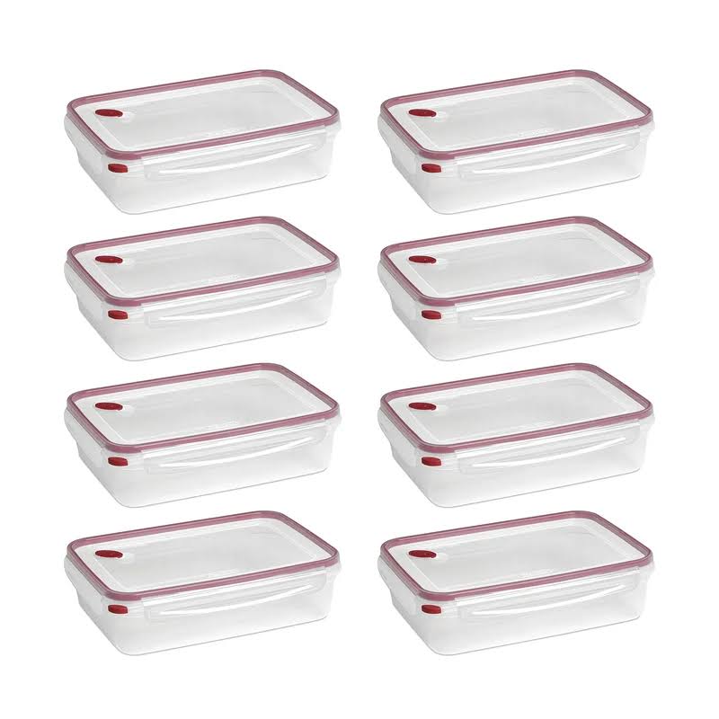 16-Cup Rectangle UltraSeal Food Storage Container, Red 8 Ct