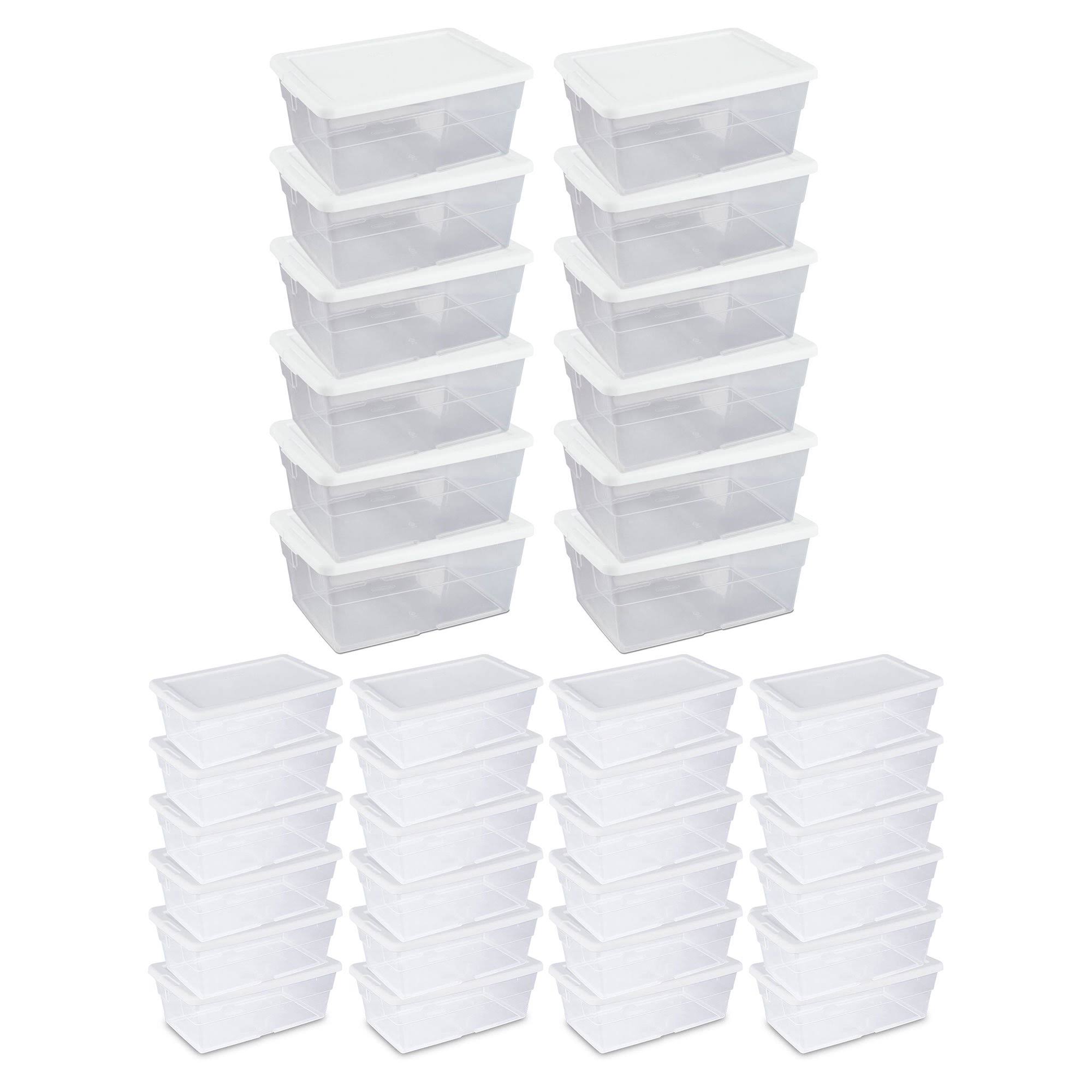 16 Quart Plastic Latching Storage Container (12 Pack)   6 Quart Tote (24 Pack)