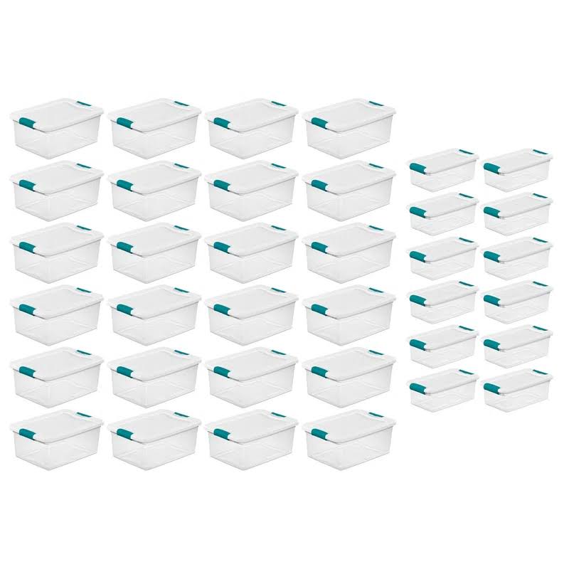 15 Qt Latch Lid Tote, 24 Pack, and 6 Qt Latch Lid Tote, 12 Pack
