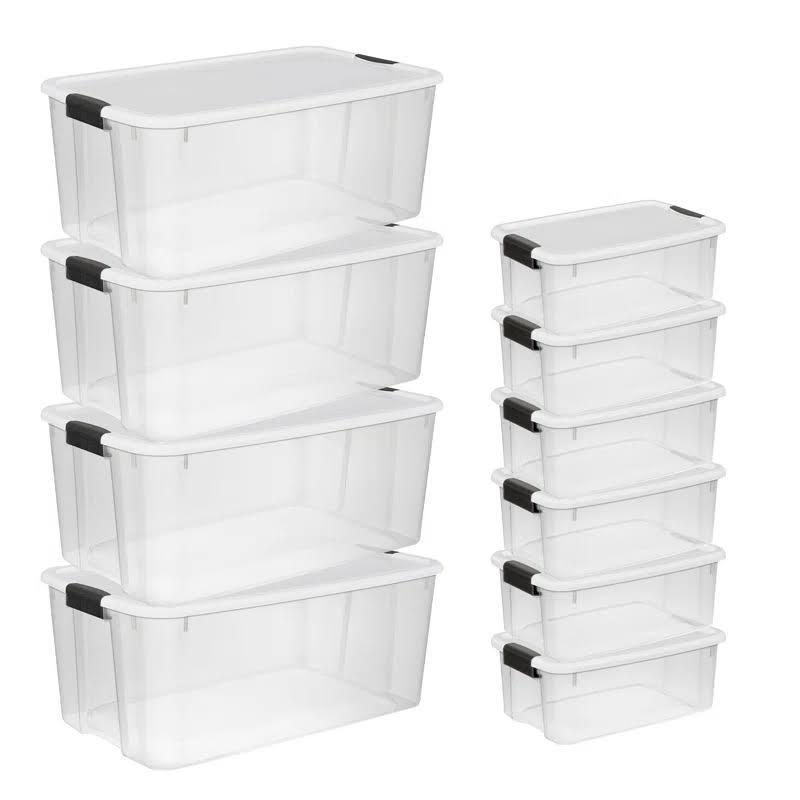 116-Qt. Latch Lid Tote (4-Pack), 18-Qt. Latch Lid Tote (6-Pack)