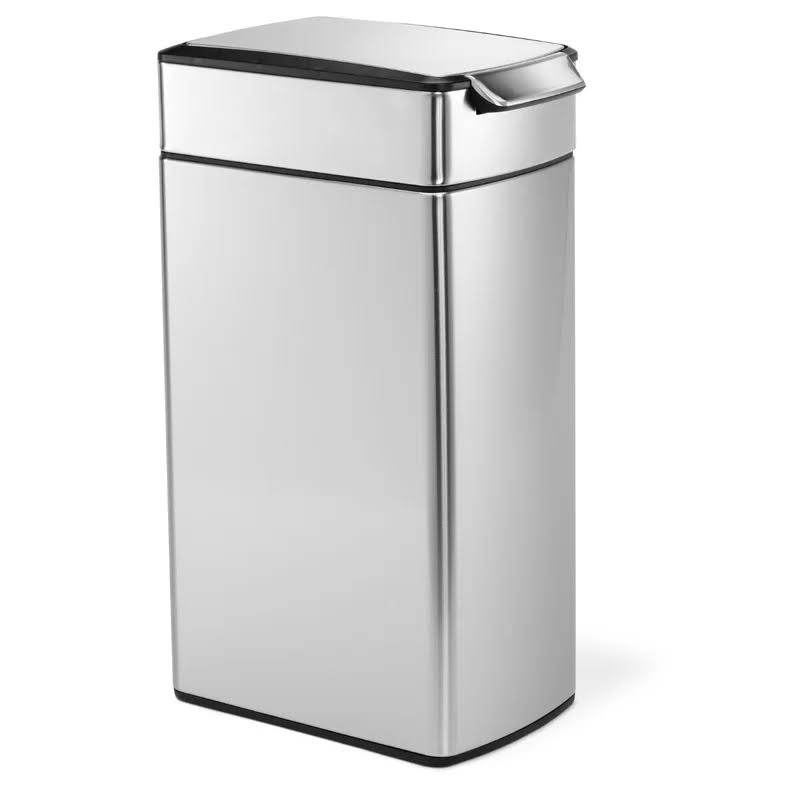 Slim Touch-Bar Kitched Trash Can, 40 Liter 10.6 Gallon, Brushed