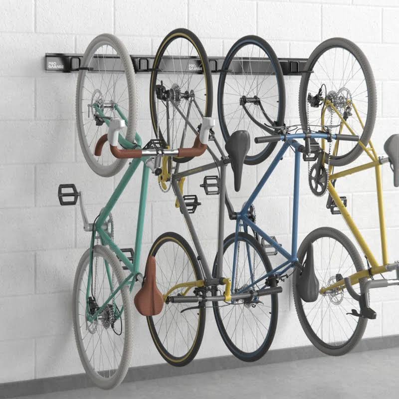 ProGarage 4-Bike Wall Mounted Garage Bike Storage Rack