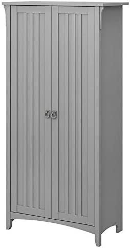Bush Furniture SAL014CG Salinas Kitchen Pantry Cabinet with Doors, Cape Cod Gray