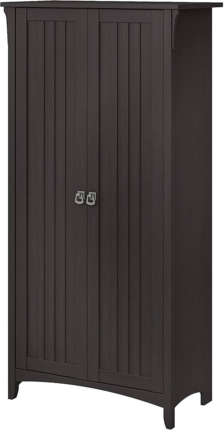 Bush Furniture SAL014VB Salinas Kitchen Pantry Cabinet with Doors in Vintage Black