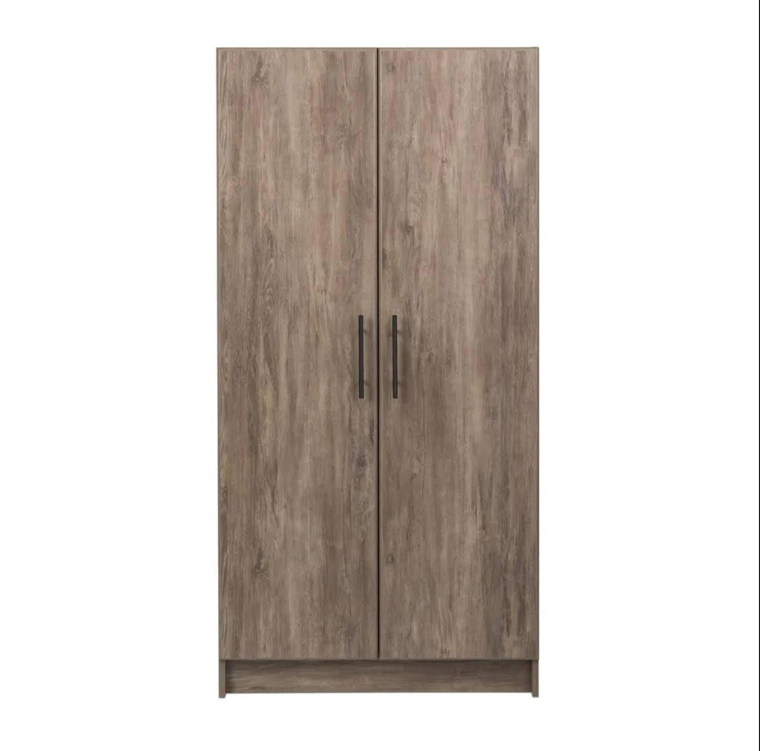 Drifted Gray Wardrobe Cabinet with Storage 32 in W. x 65 in H. x 21 in D.