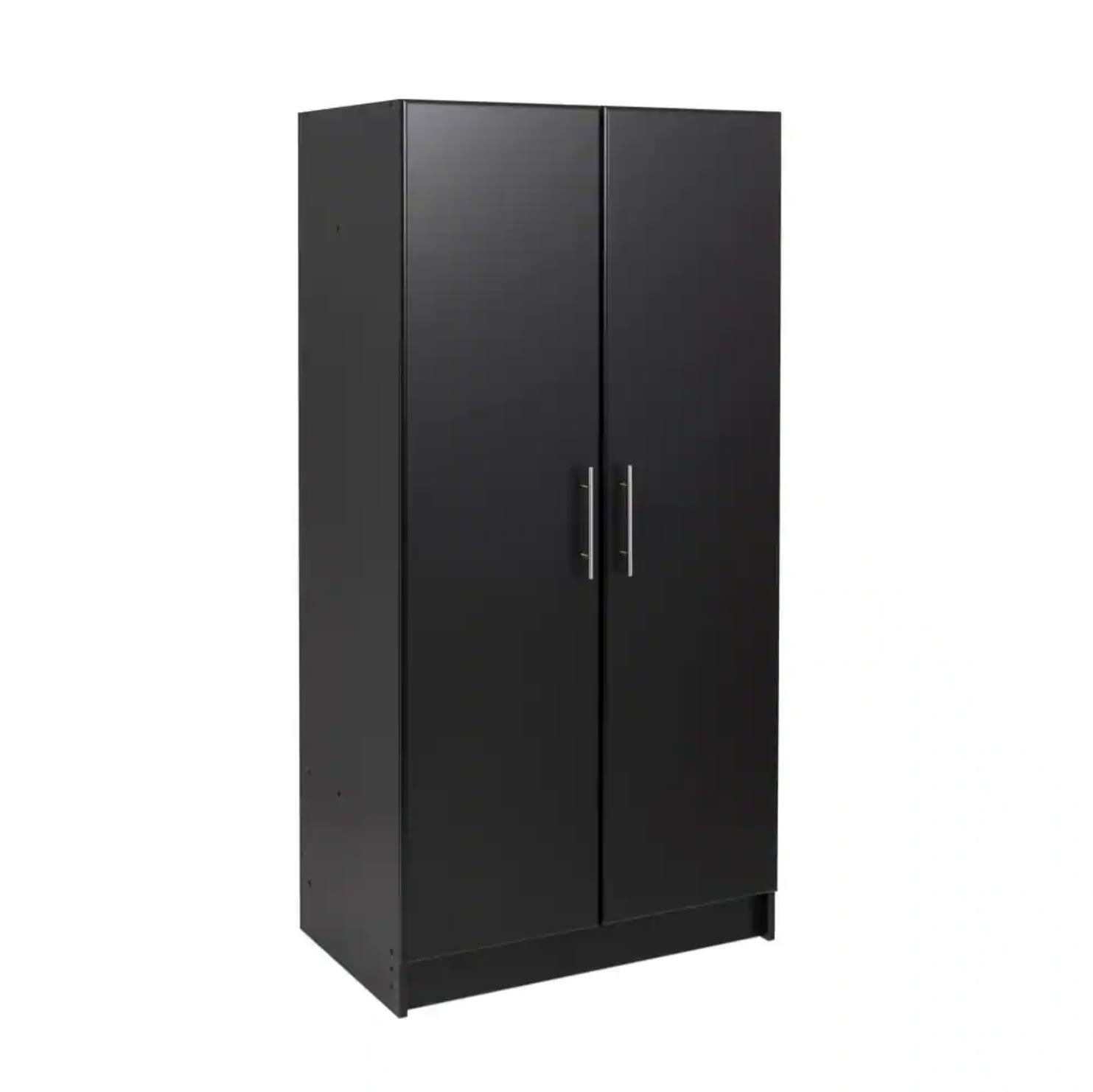Black Wardrobe Cabinet with Storage 32 in W. x 65 in H. x 21 in D.