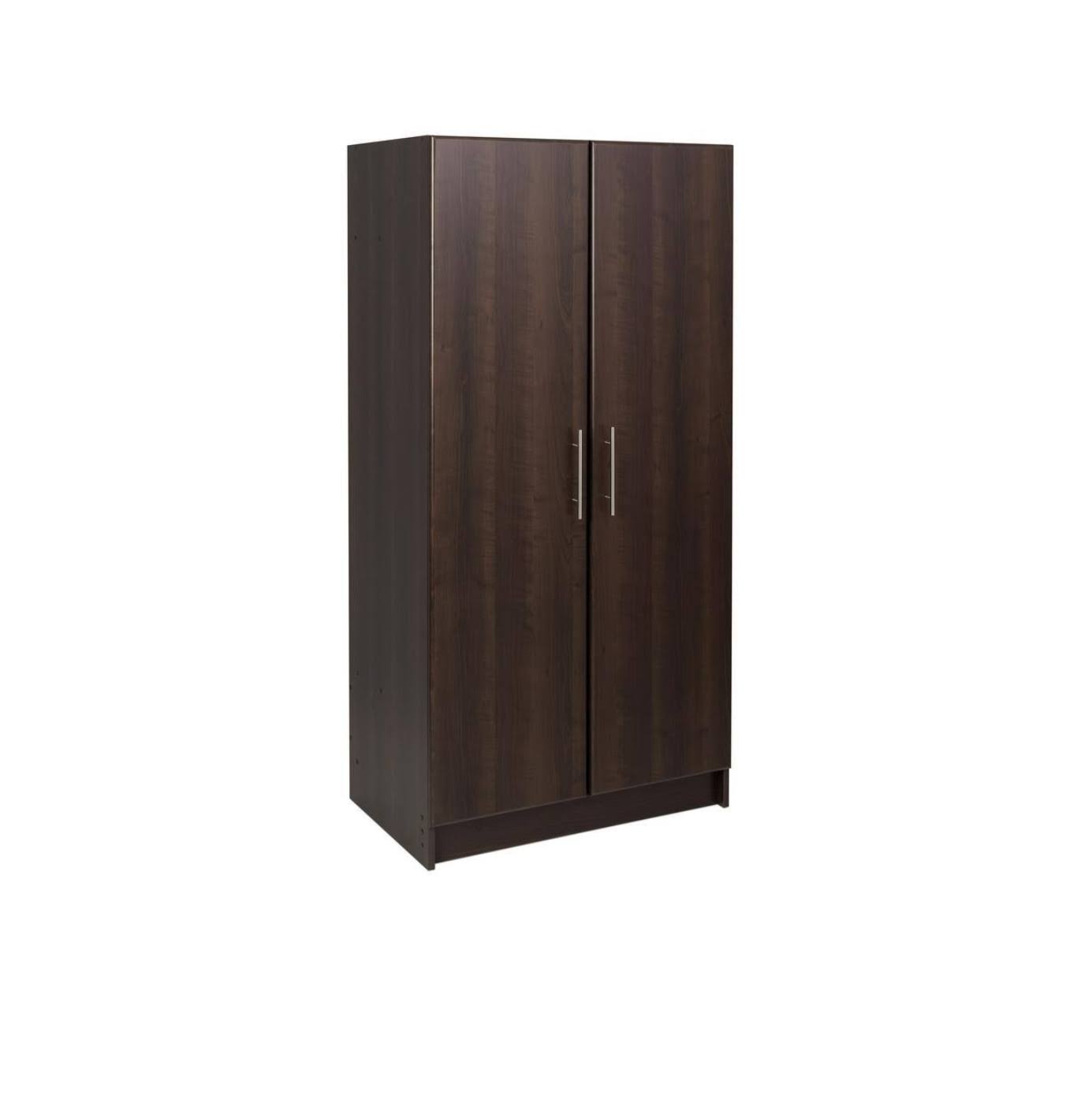 Espresso Wardrobe Cabinet with Storage 32 in W. x 65 in H. x 21 in D.