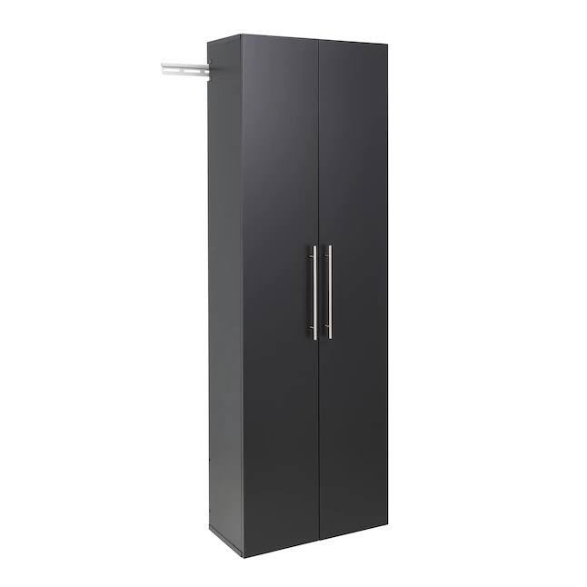24 in. W x 72 in. H x 12 in. D Large Storage Cabinet in Black (1-Piece )