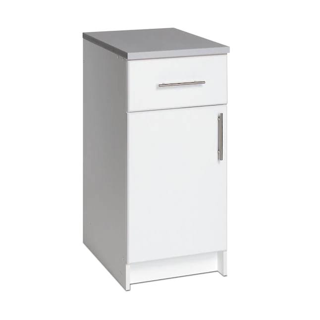 Wood Freestanding Garage Cabinet in White Laminate (16 in. W x 36 in. H x 24 in. D)