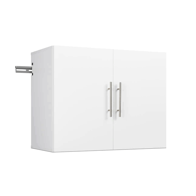 30 in. W x 24 in. H x 16 in. D 1-Shelf Wood Wall Mounted Garage Cabinet in White