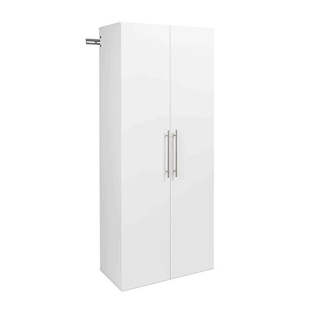Collection Manufactured Wood 4-Shelf Wall Mounted Garage Cabinet in White (30 in. W x 72 in. H x 16 in. D)