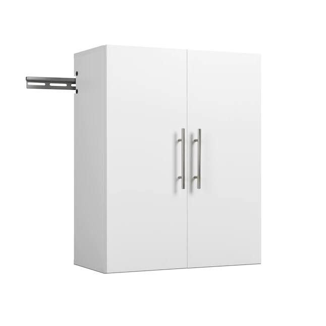 Collection Wood 1-Shelf Wall Mounted Garage Cabinet in Black and Grey (24 in W x 30 in H x 12 in D)