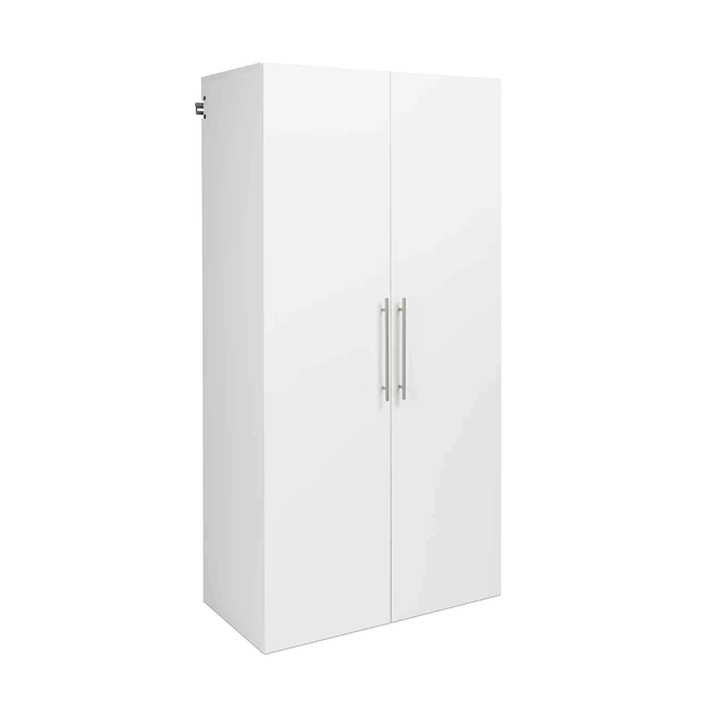 Collection Manufactured Wood 4-Shelf Wall Mounted Garage Cabinet in White (36 in. W x 72 in. H x 20 in. D)