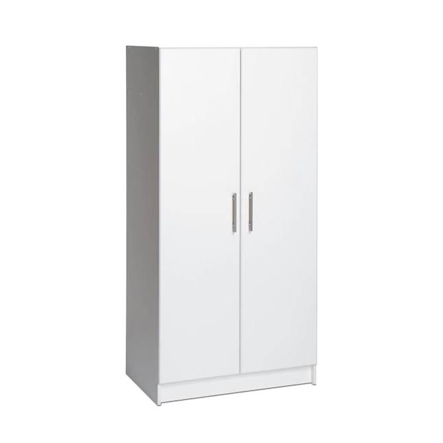 WES-3264 Wood Freestanding Garage Cabinet in White (32 in. W x 65 in. H x 16 in. D)