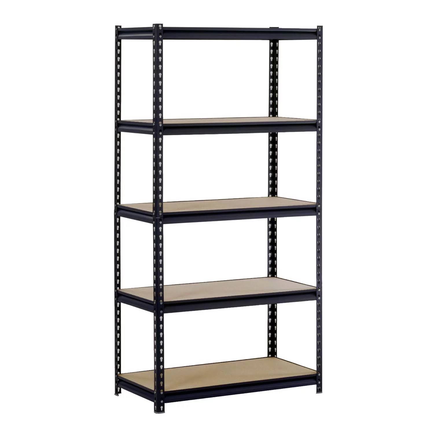 Muscle Rack Black 48 W x 24 D x 72 H 5-Shelf Steel Shelving