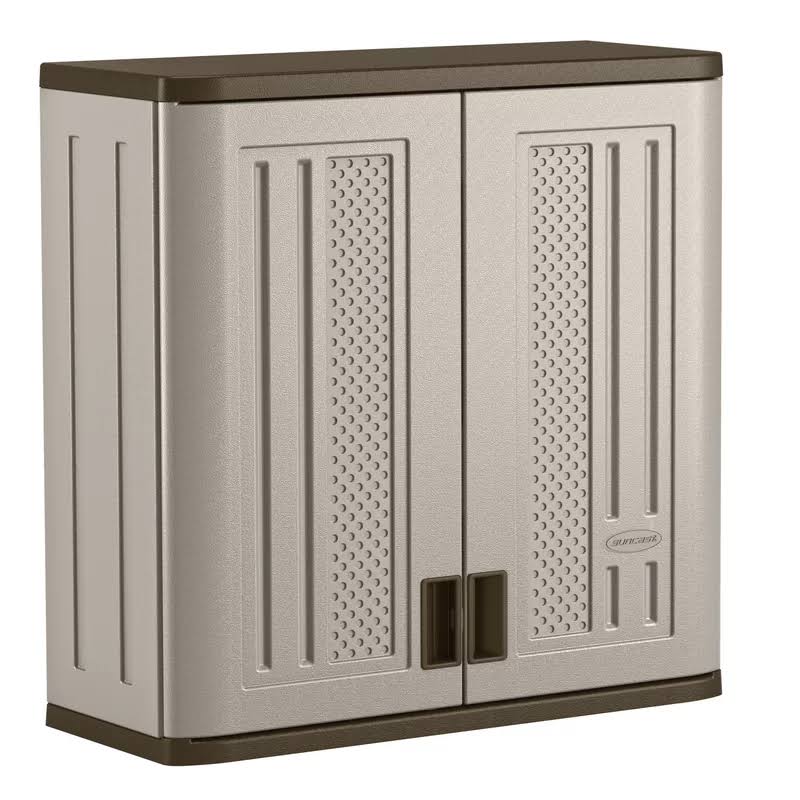 BMC3000 Resin 1-Shelf Wall Mounted Garage Cabinet in Platinum (30 in W x 30 in H x 12 in D)