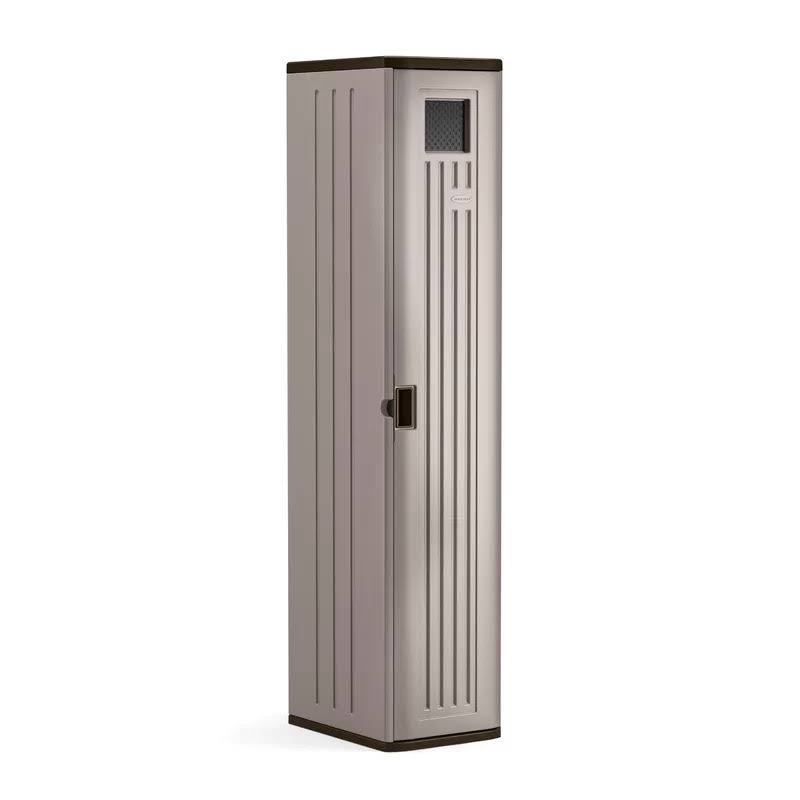 BMC5800 72 in. X 15 in. X 20 in 2-Shelf Resin Tall Storage Locker in Platinum