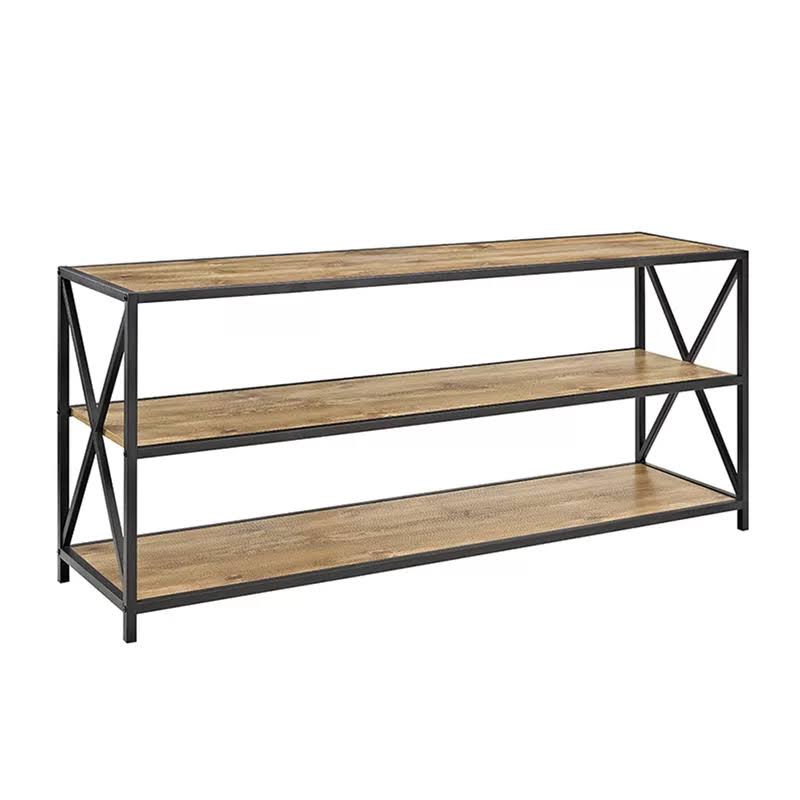 Gracie Oaks Eulas 25.62  H x 60  W Etagere Bookcase Barnwood