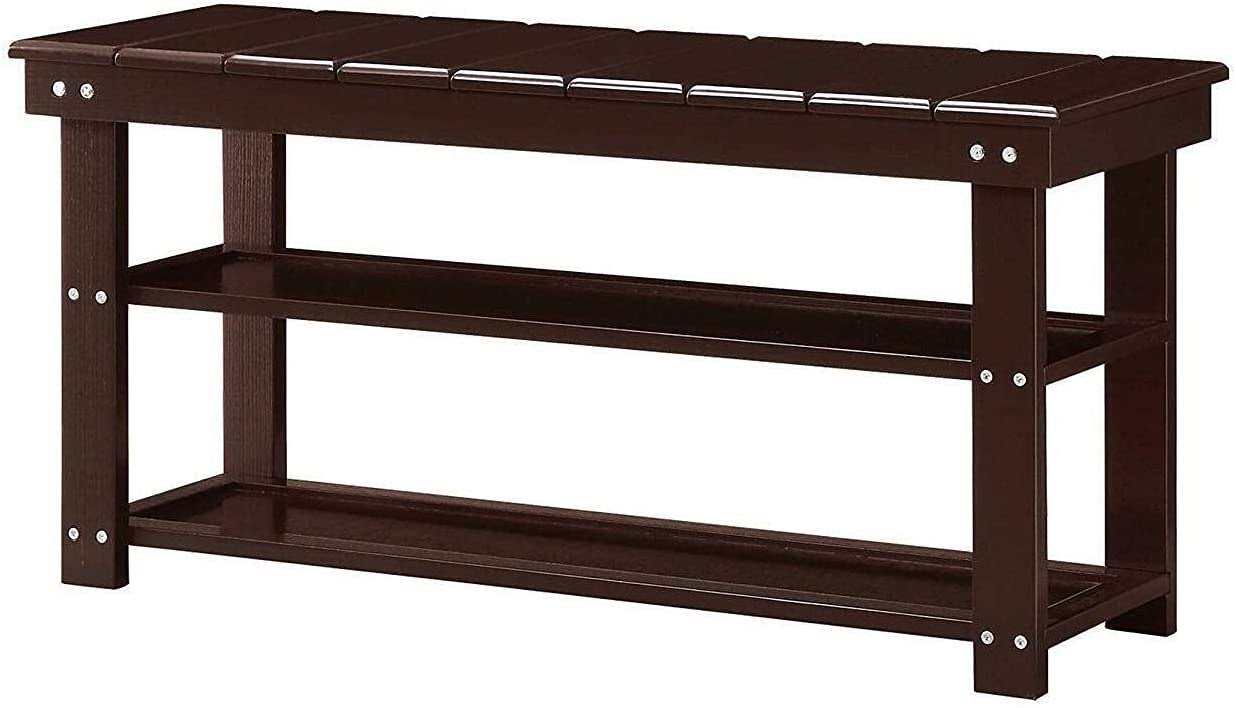 Fleshman Shoe Storage Bench Espresso