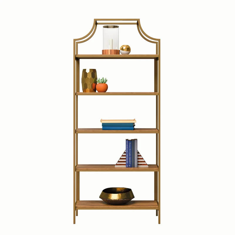 Trent Austin Design Chiasson 70.88  H x 30  W Etagere Bookcase   Sindoori Mango