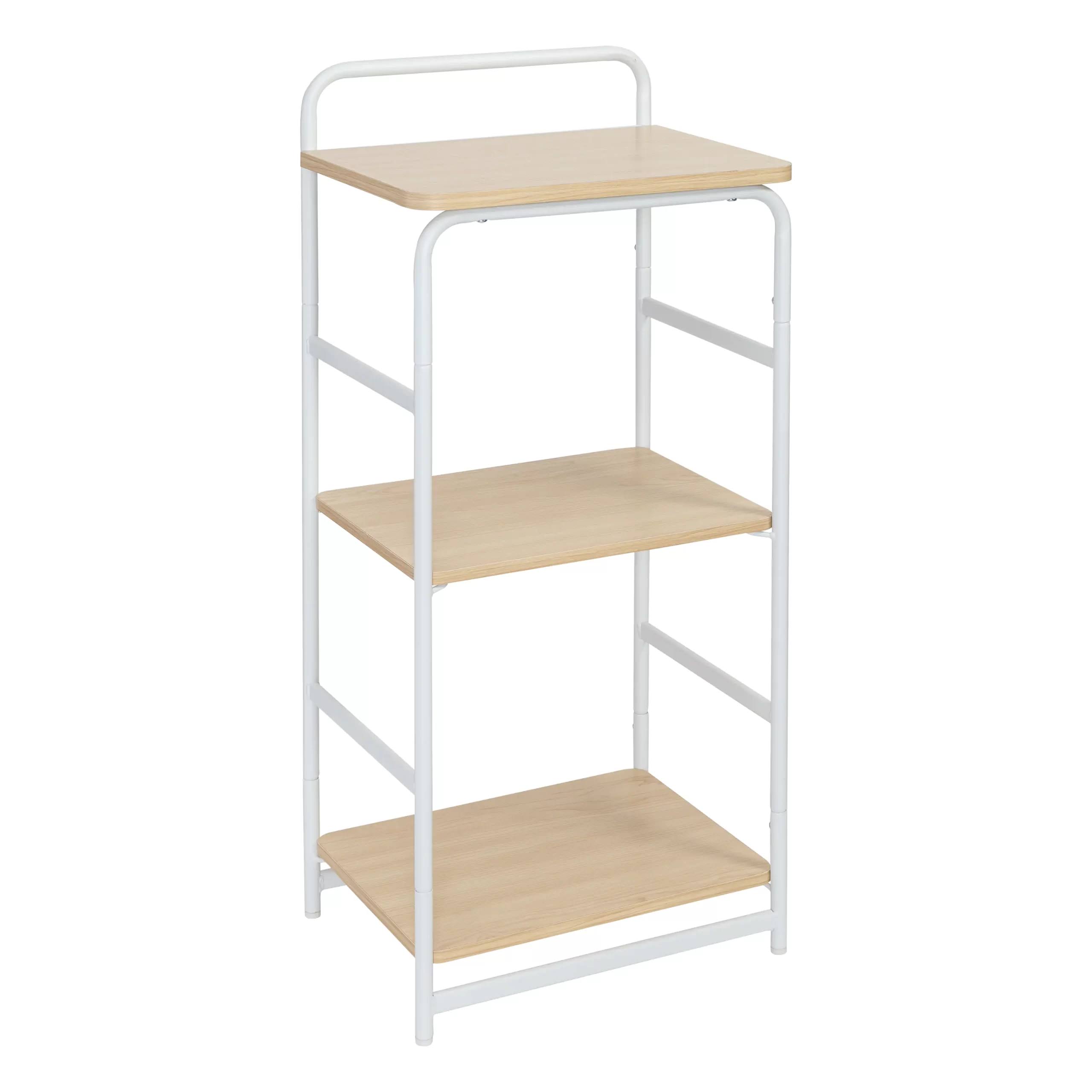 33  Small 3-Tier Wood   Metal Shelf