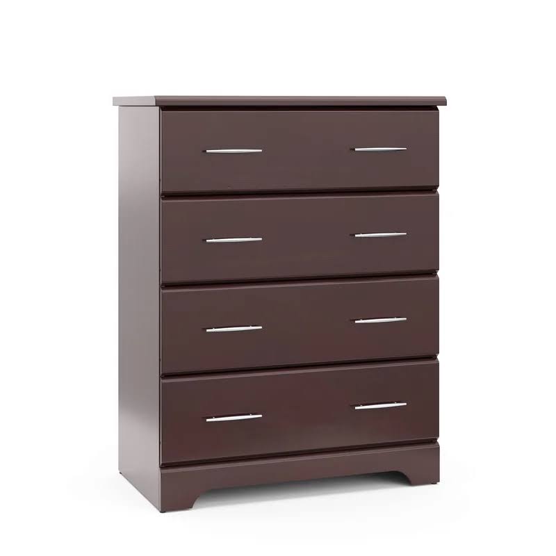 03664-109 Brookside 4-Drawer Espresso Dresser 39.76 in. H x 30.91 in. W x 16.73 in. D