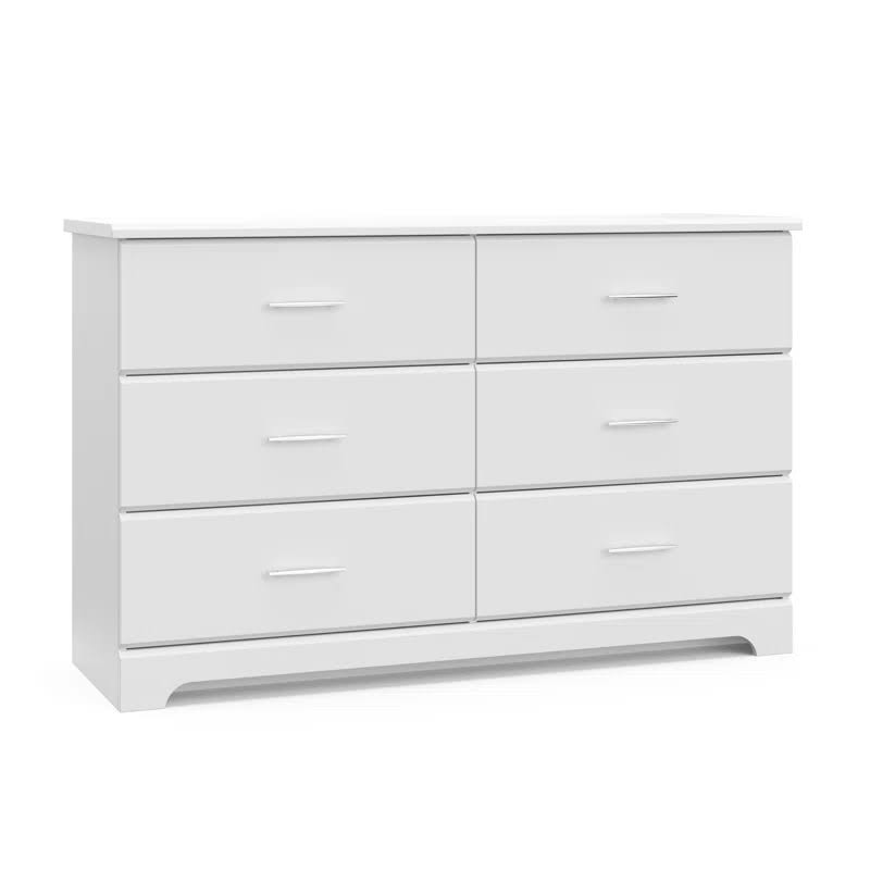 03666-101 Brookside 6-Drawer White Dresser